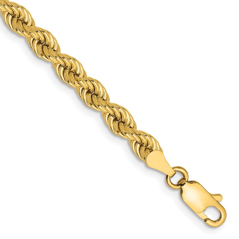 10K Yellow Gold 4mm Regular Rope Chain