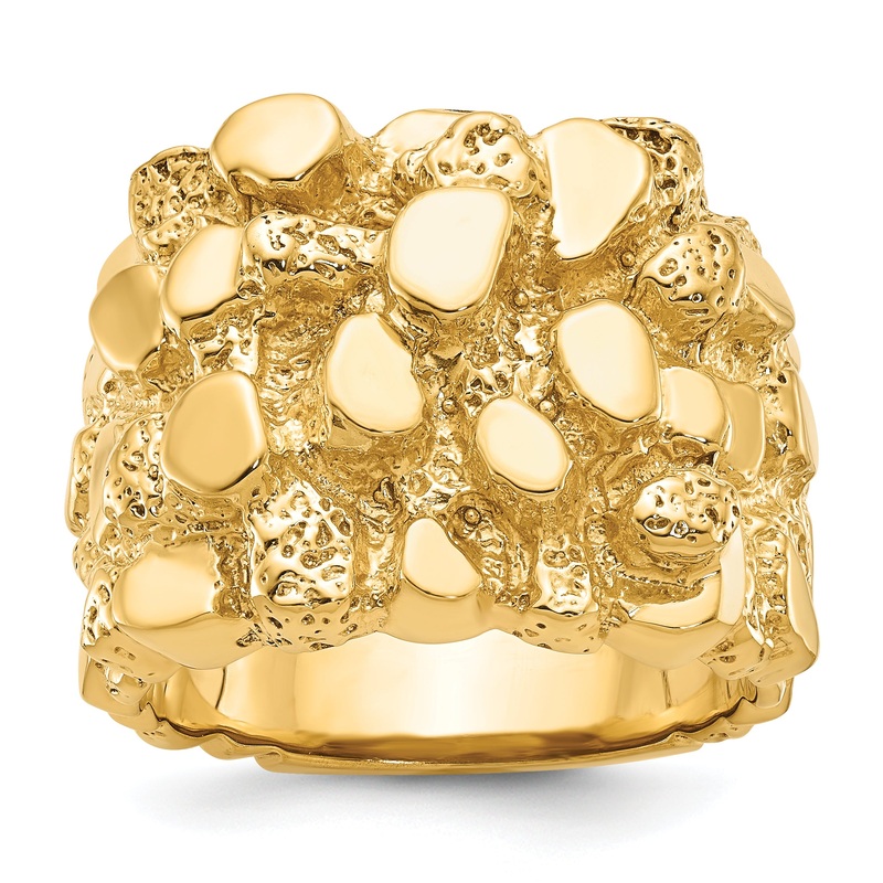 10K Yellow Gold Ibgoodman Men’S Nugget Ring