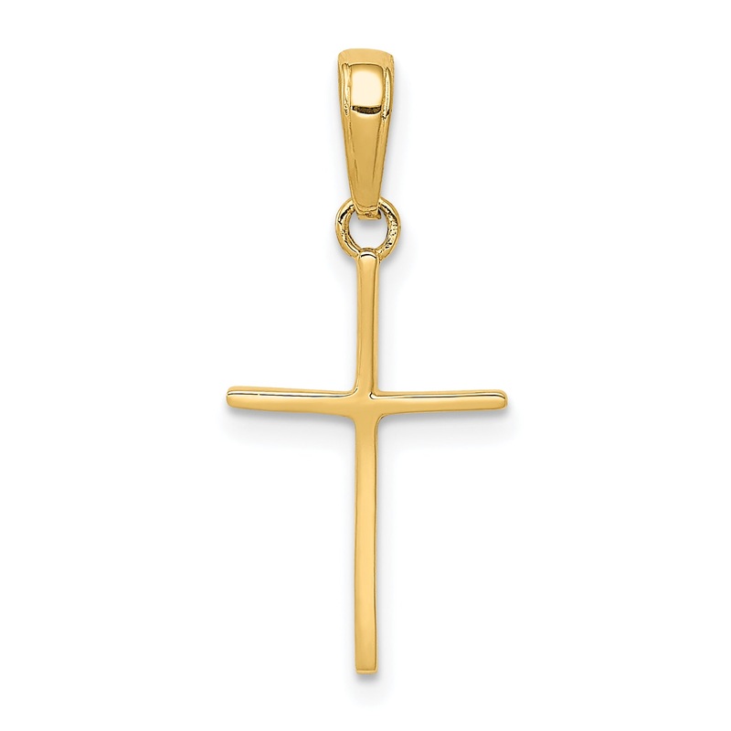 10K Yellow Gold 10K Polished Cross Pendant