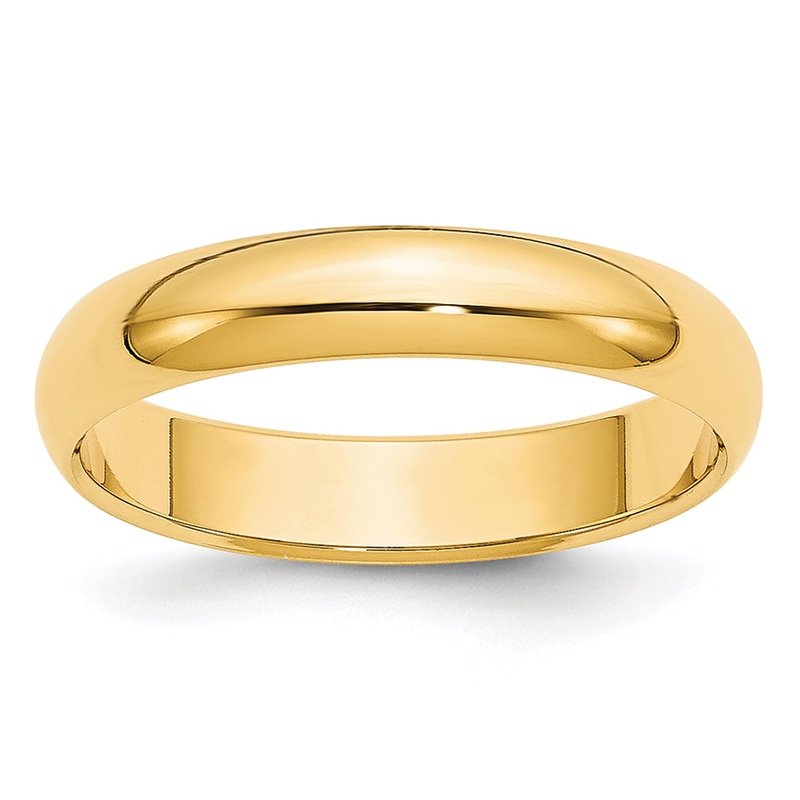 10K Yellow Gold 10Ky 3.5mm Half Round Band Size 7.5