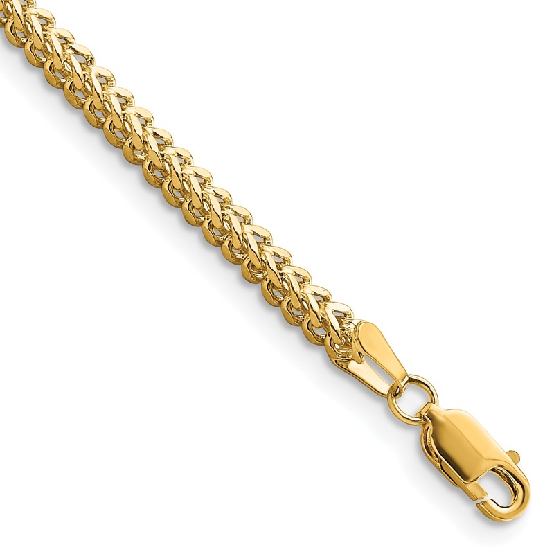 10K Yellow Gold 2.3mm Franco Chain