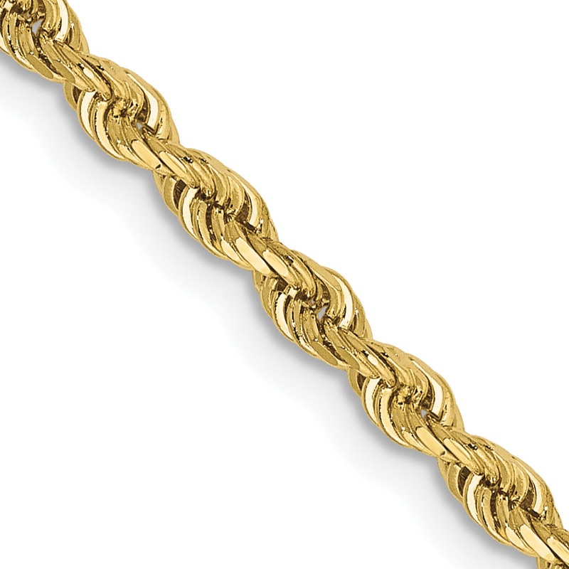10K Yellow Gold 2.75mm D/C Quadruple Rope Chain