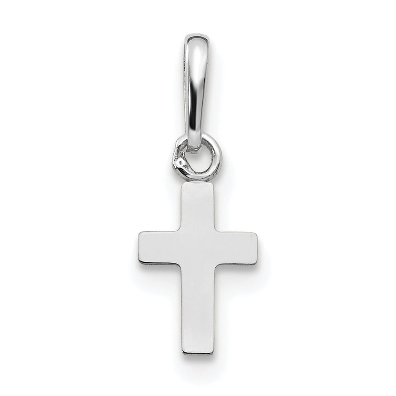 14k White Gold 14k White Gold Madi K Children’s Cross Pendant