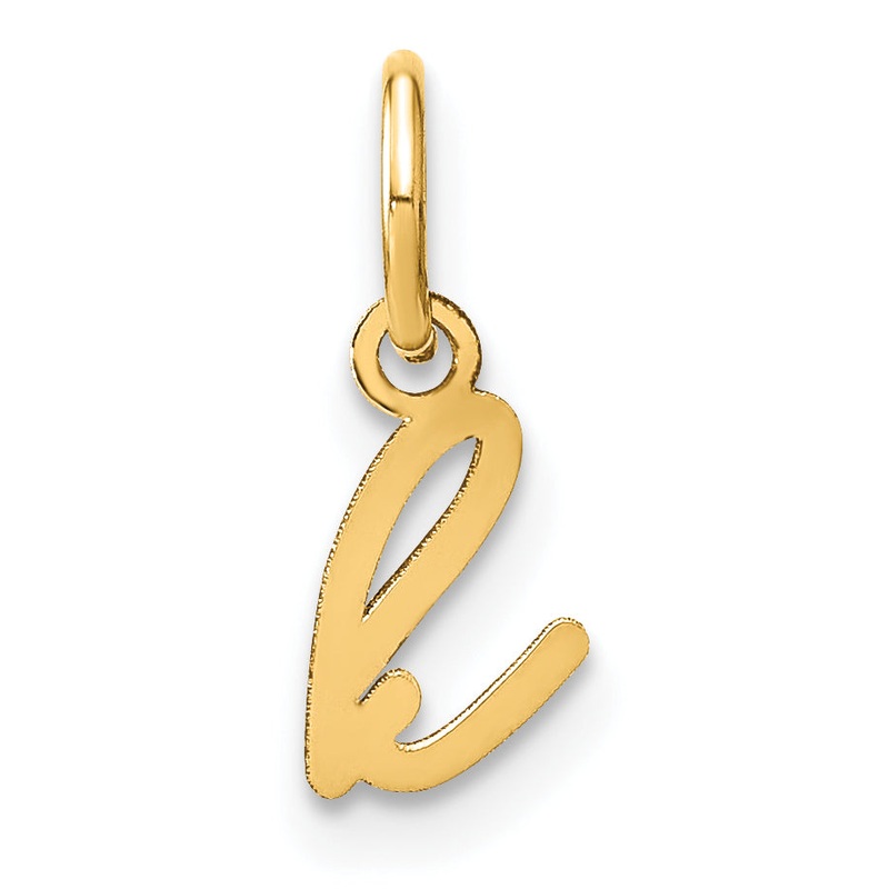 14k Yellow Gold 14ky Lower case Letter K Initial Charm