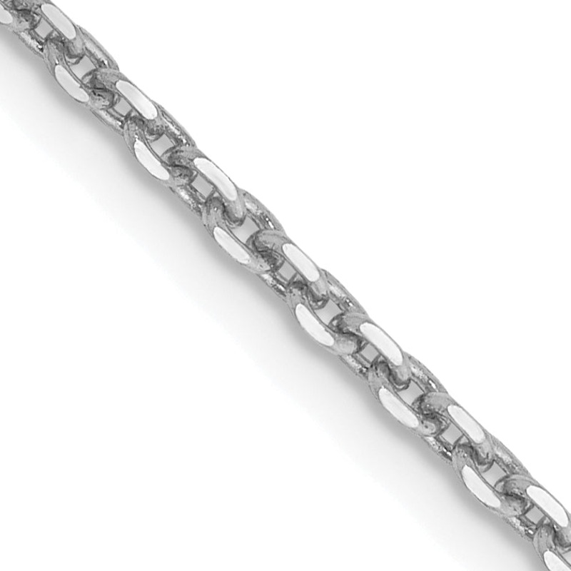 10K White Gold 10K Wg 1.65mm D/C Cable Chain