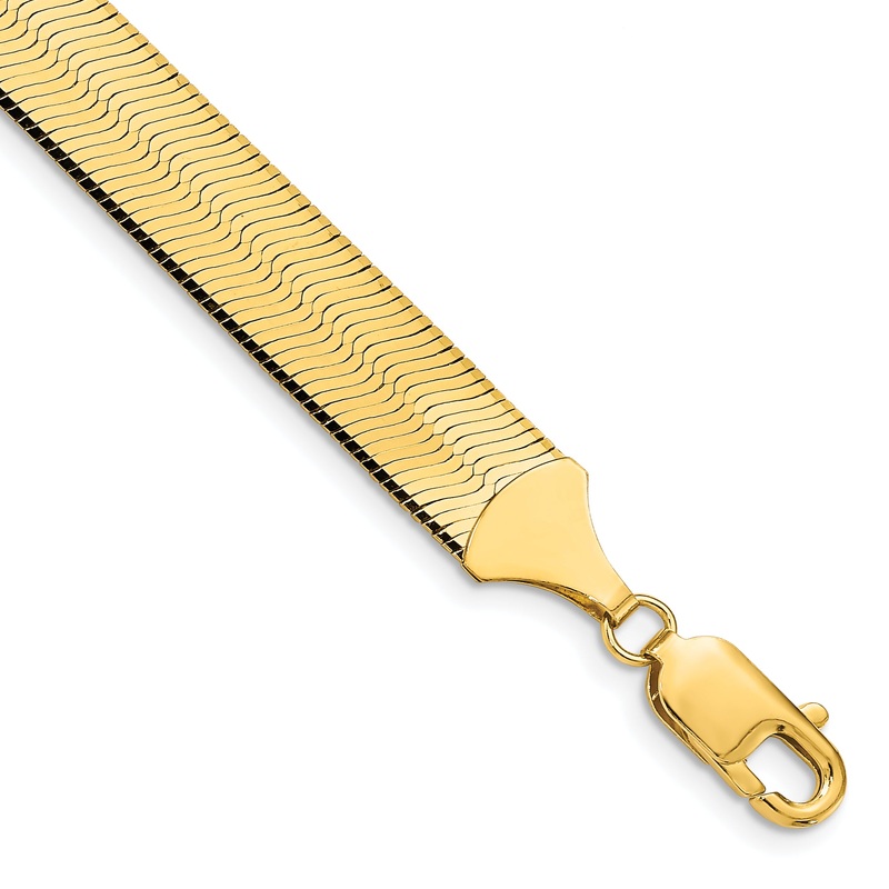 10K Yellow Gold 10K 10mm Silky Herringbone Chain