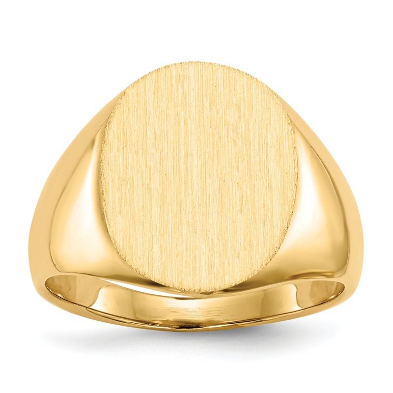 10K Yellow Gold 10Ky 16.0X13.0mm Closed Back Signet Ring
