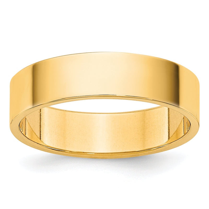 10K Yellow Gold 10Ky 4.5mm Ltw Flat Band Size 6