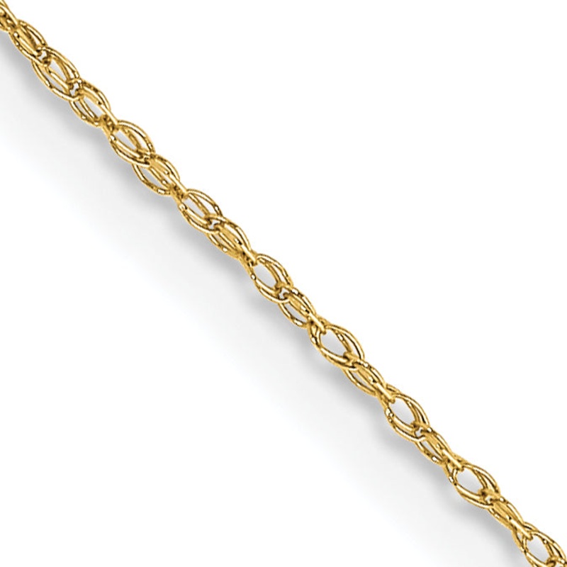 10K Yellow Gold .5mm Carded Cable Rope Chain
