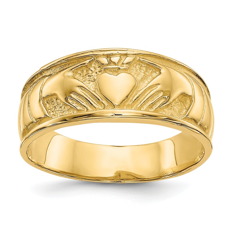 10K Yellow Gold Ladies Claddagh Ring