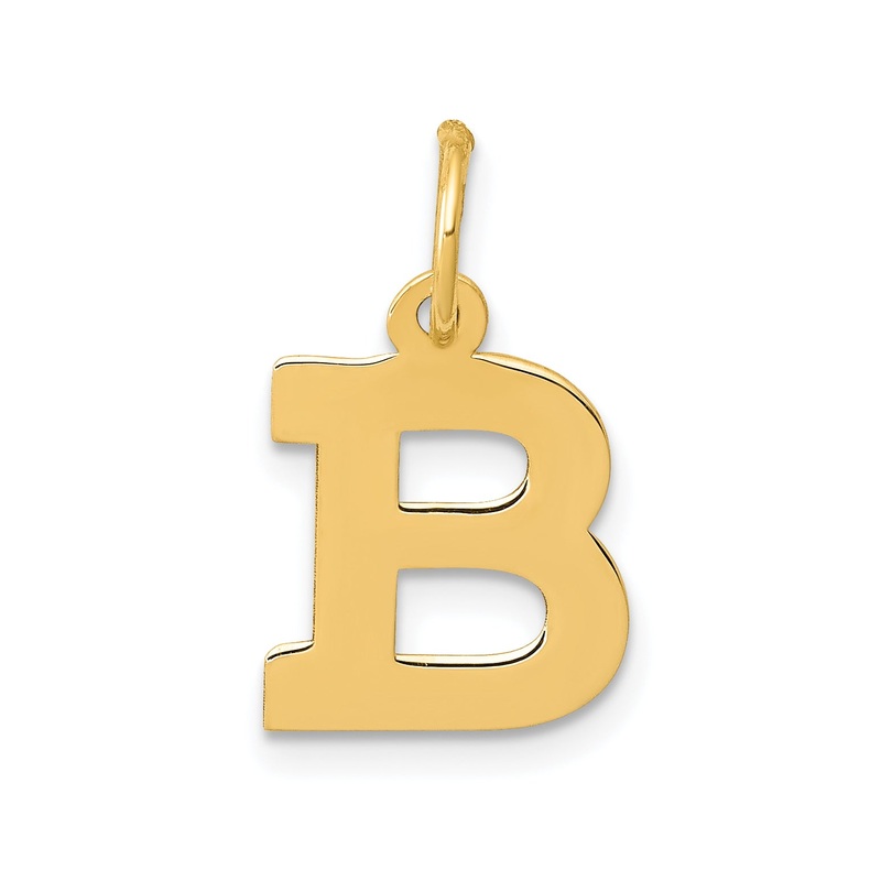14k Yellow Gold 14k Small Block Letter B Initial Charm