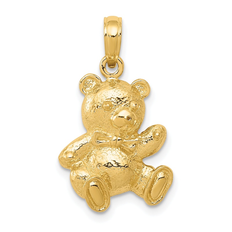10K Yellow Gold 10K Teddy Bear Pendant