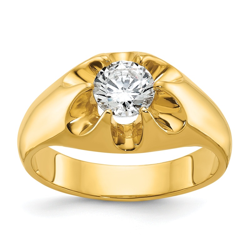 14k Yellow Gold 1 Ct. Lab Grown Diamond VS/SI+ G+ Men’s Ring