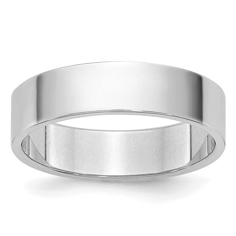 10K White Gold 10Kw 4.5mm Ltw Flat Band Size 4.5