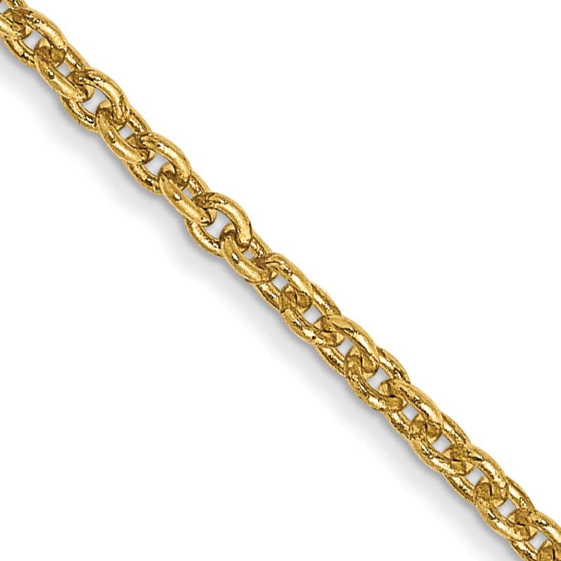 10K Yellow Gold 1.4mm Forzantine Cable Chain
