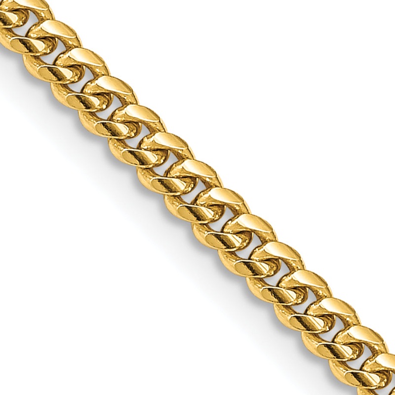 10K Yellow Gold 10K 3.5mm Solid Miami Cuban Chain