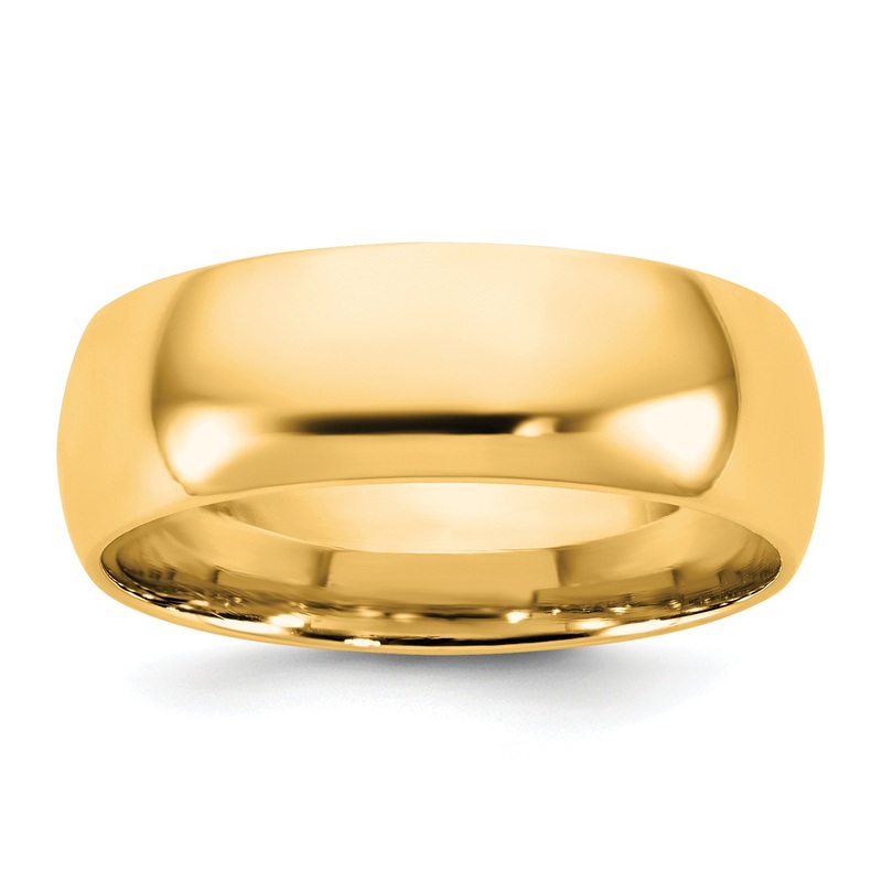 10K Yellow Gold 10Ky 6.5mm Ltw Comfort Fit Band Size 7.5