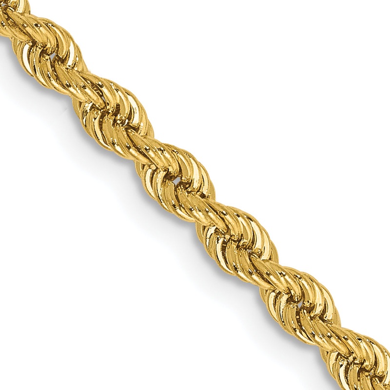 10K Yellow Gold 2.75mm Regular Rope Chain