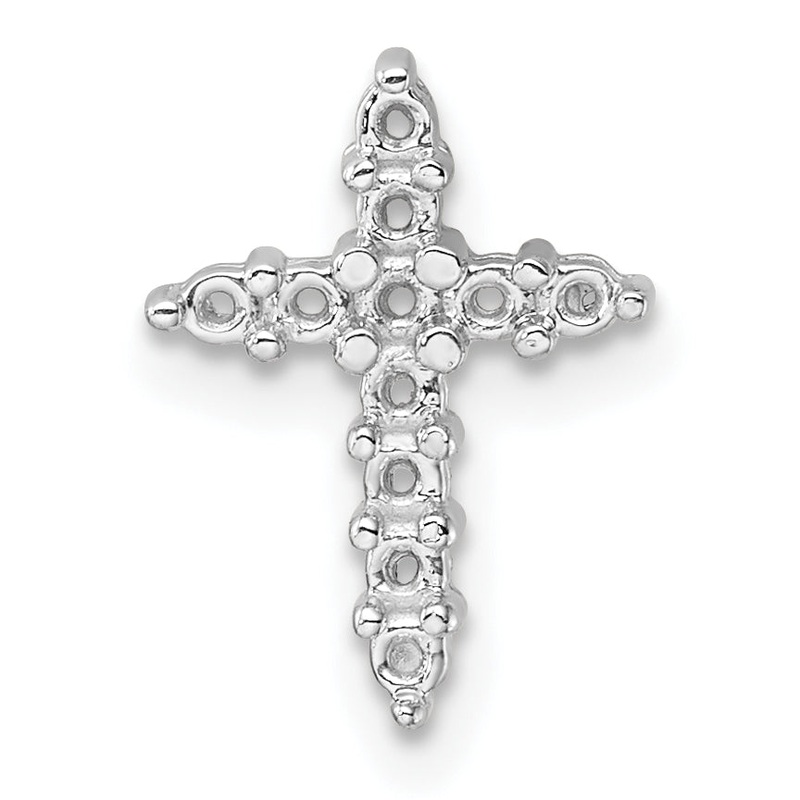 10K White Gold 10K Diamond Cross Pendant Mounting