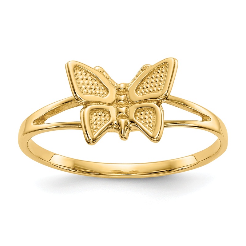 10K Yellow Gold Children’S Butterfly Ring