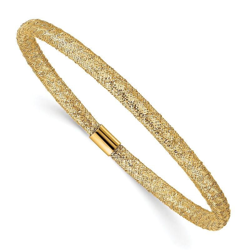 10K Yellow Gold Stretch Mesh Bracelet