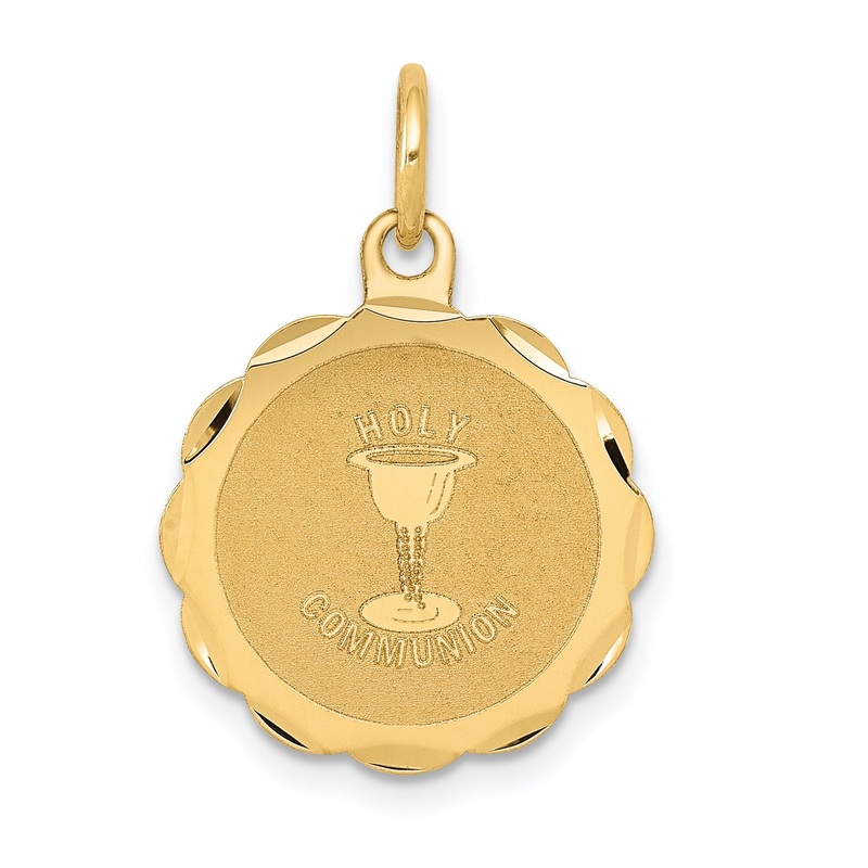 14k Yellow Gold 14k Holy Communion Disc Charm