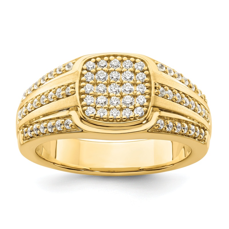 14k Yellow Gold 3/4 Ct. Lab Grown Diamond VS/SI+ G+ Men’s Ring