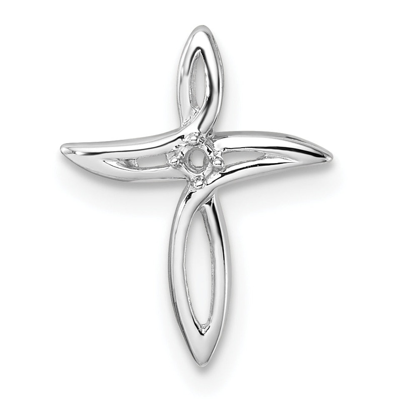 10K White Gold 10K Cross Pendant Mounting