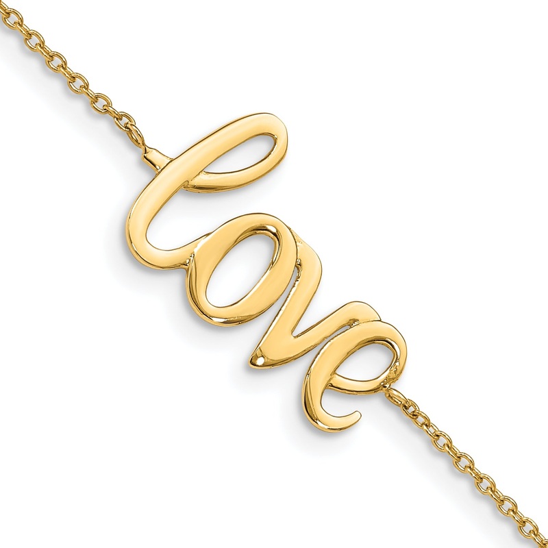 10K Yellow Gold 10K Polished Love Bracelet