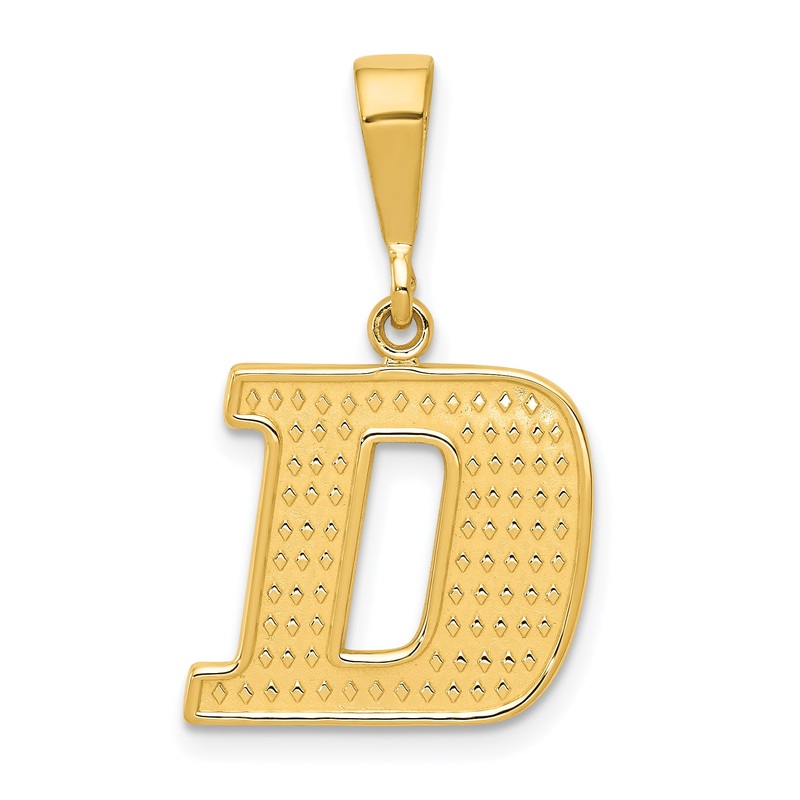 10K Yellow Gold Initial D Pendant