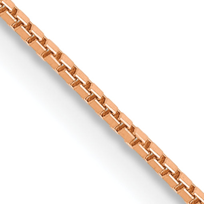 10K Rose Gold .9mm Box Chain