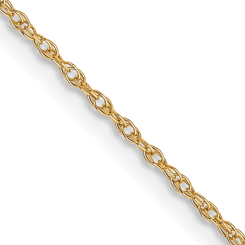10K Yellow Gold .7mm Carded Cable Rope Chain