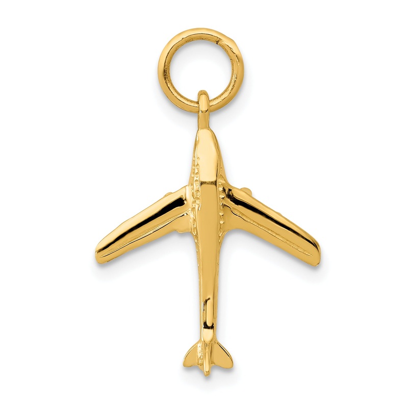 10K Yellow Gold Jet Charm
