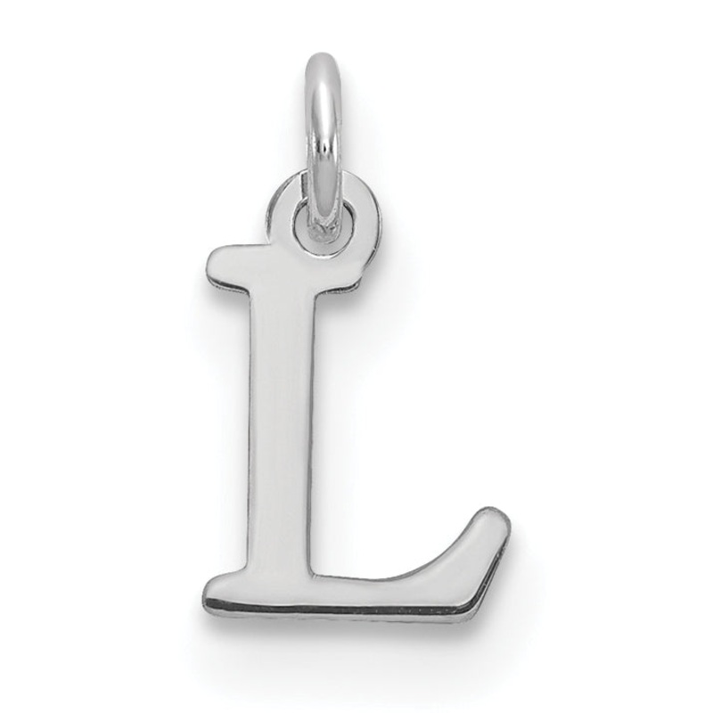 14k White Gold 14kw Cutout Letter L Initial Pendant