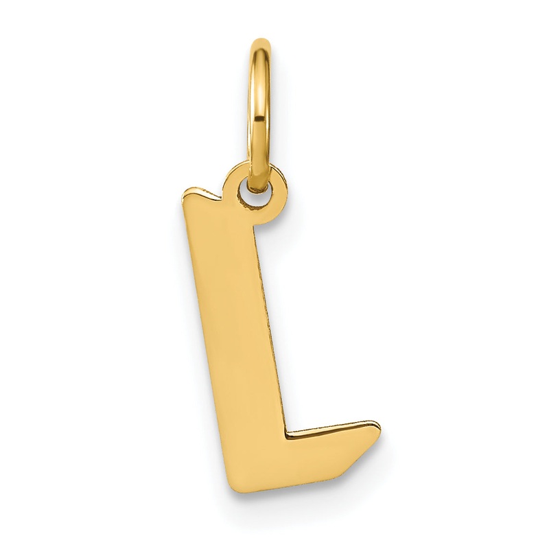14k Yellow Gold 14ky Letter L Initial Pendant