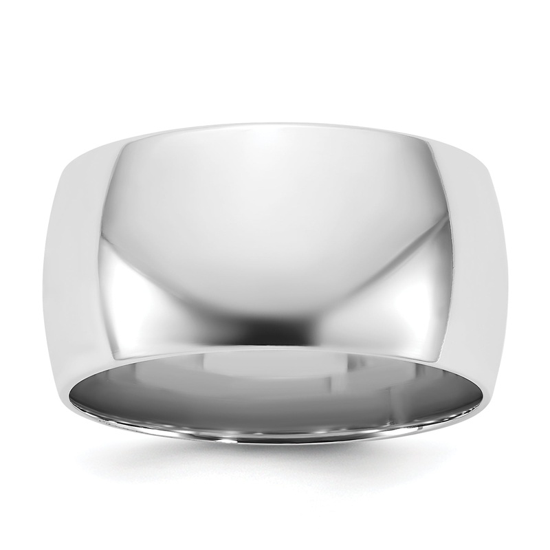 10K White Gold 10Kw 10mm Standard Comfort Fit Band Size 4.5