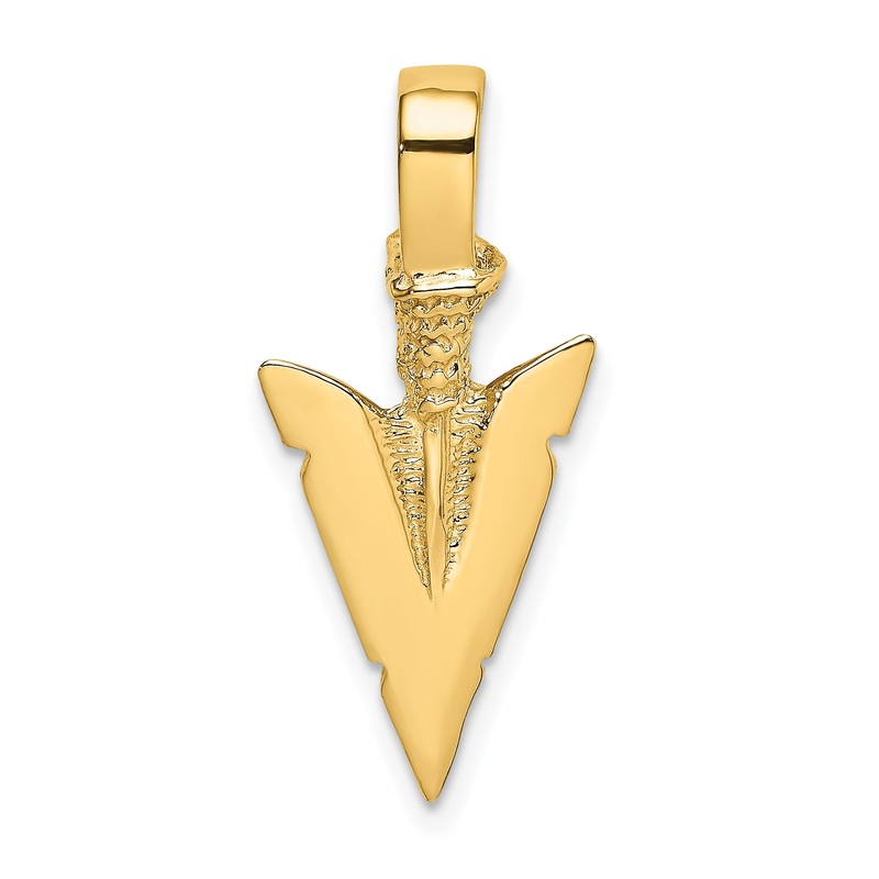 10K Yellow Gold 10K 3-D Arrowhead Charm