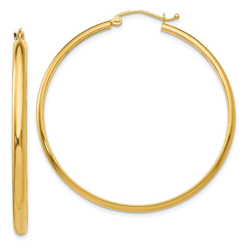 10K Yellow Gold Polished Hoop Earring