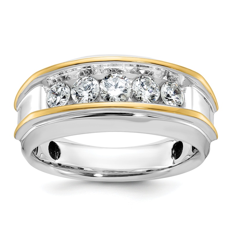 14k Two-tone Two Tone 1 Ct. Lab Grown Diamond VS/SI+ G+ Men’s Ring