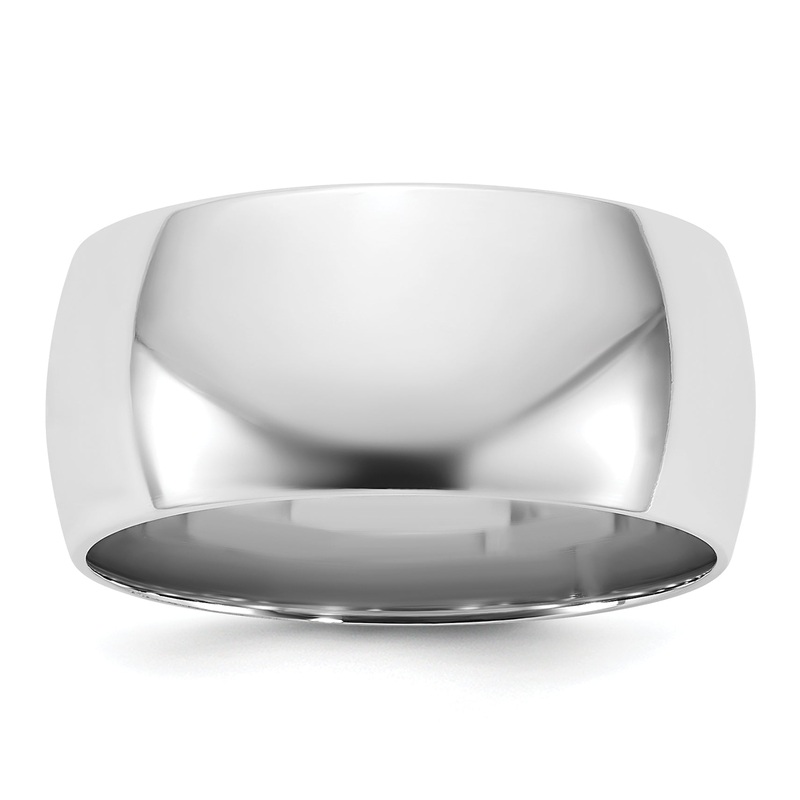 10K White Gold 10Kw 9mm Ltw Comfort Fit Band Size 12