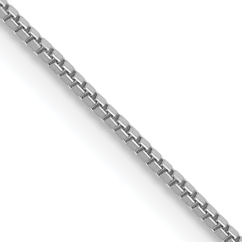 10K White Gold .7mm Box With Lobster Clasp Chain