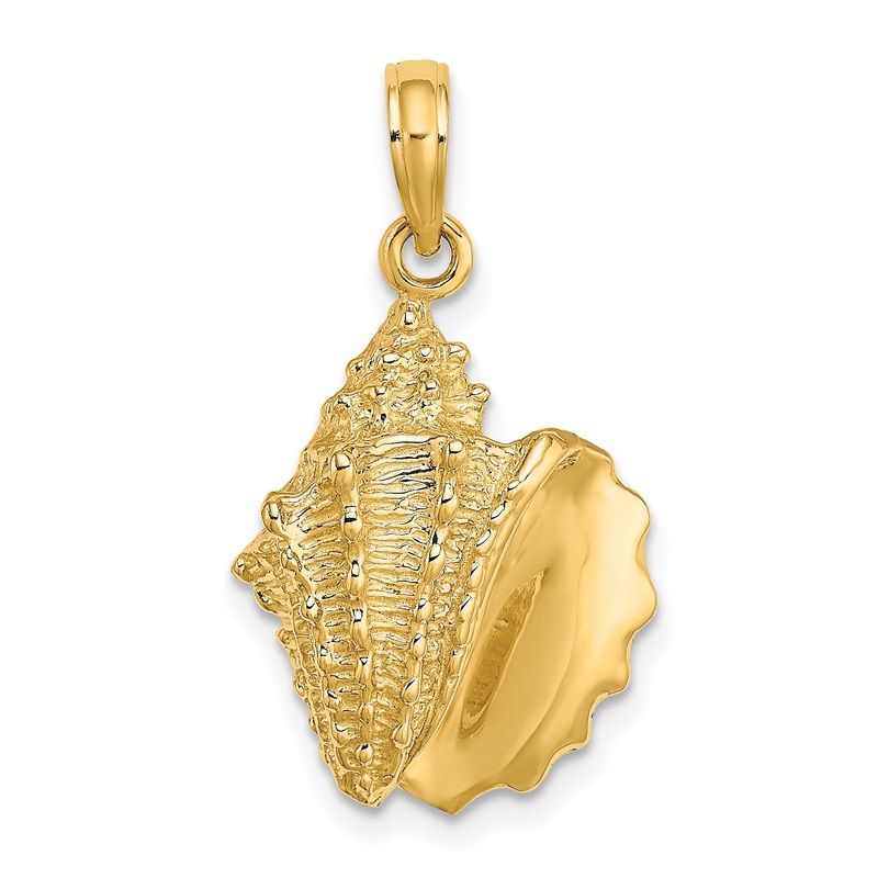 10K Yellow Gold 10K 2-D Conch Shell Charm