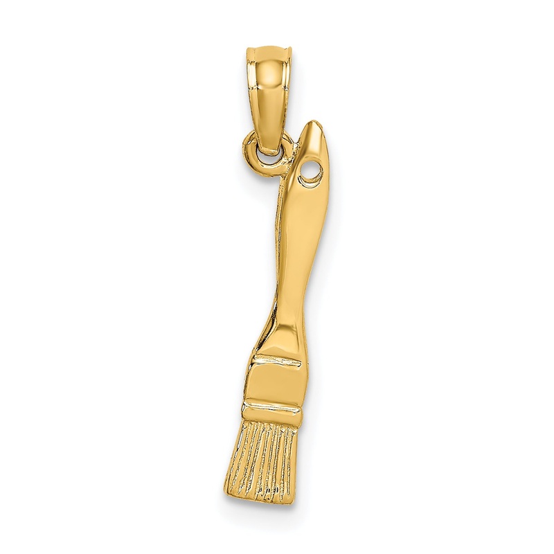 10K Yellow Gold 10K 3-D Paint Brush Charm