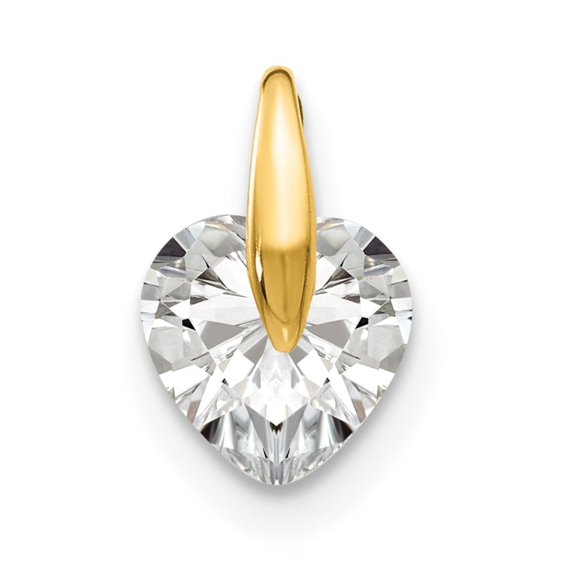 14k Yellow Gold 14k Madi K CZ Children’s Heart Pendant