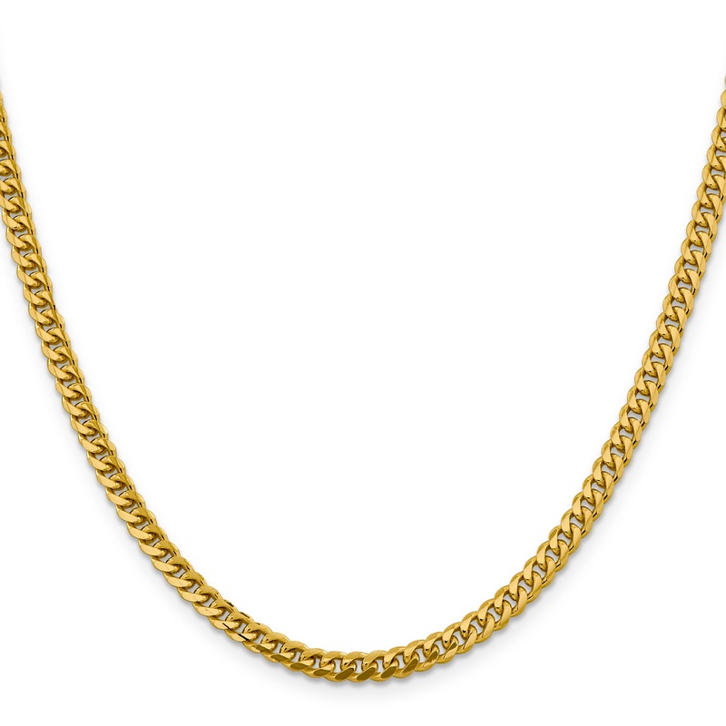 10K Yellow Gold 10K 4.25mm Solid Miami Cuban Chain