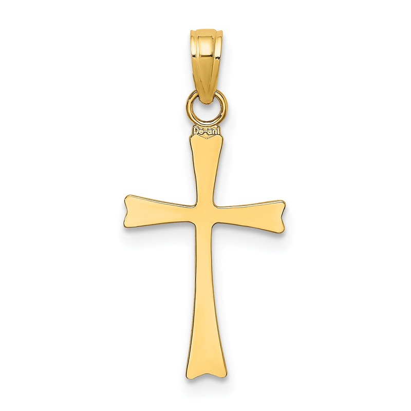 10K Yellow Gold 10K Polished Cross Charm
