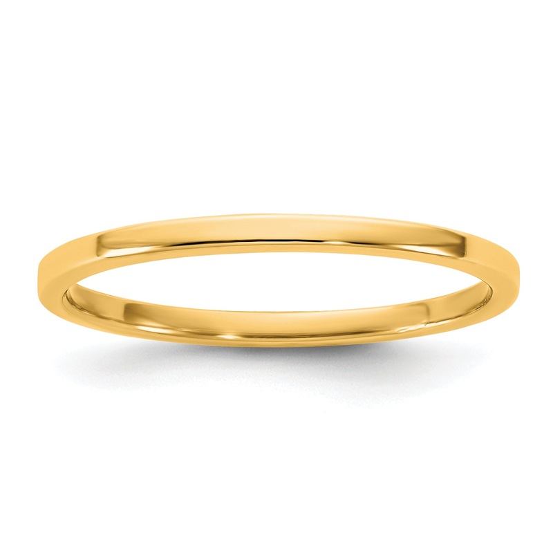 10K Yellow Gold 10Ky 1.5mm Ltw Flat Band Size 7.5