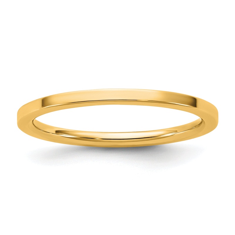 10K Yellow Gold 10Ky 1.5mm Standard Flat Comfort Fit Band Size 6.5
