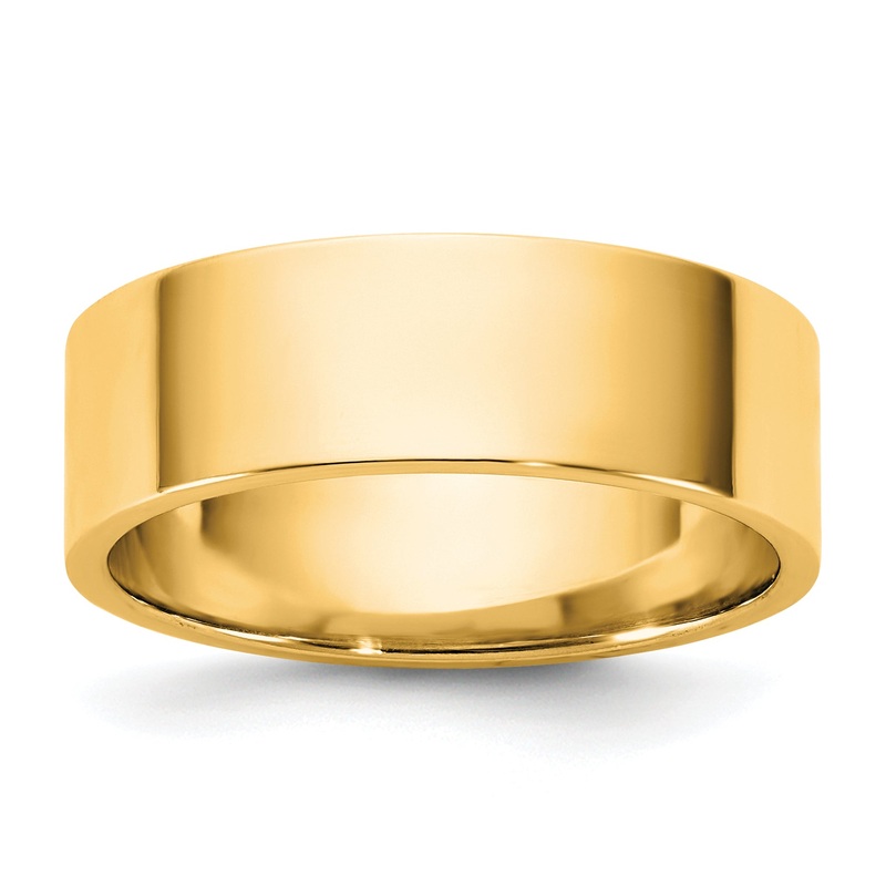 10K Yellow Gold 10Ky 6.5mm Ltw Flat Band Size 7