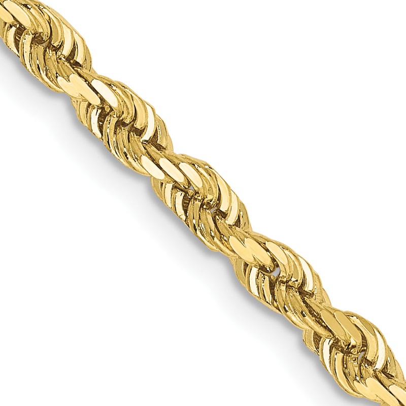 10K Yellow Gold 3.35mm D/C Quadruple Rope Chain